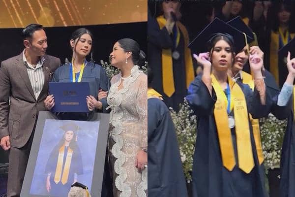 7 Potret Aira Yudhoyono Wisuda SMA, Salah Satu Lulusan Terbaik