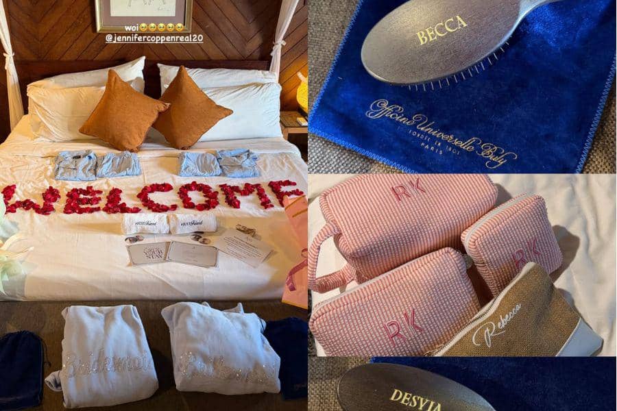 Giftbox Bridesmaid dan Groomsmen Jelang Pernikahan Jennifer Coppen