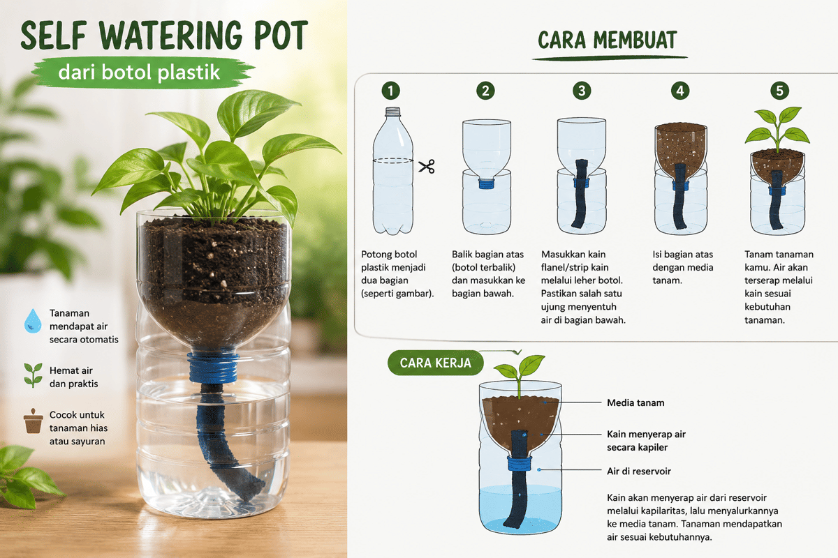 Self-watering pot (generated image by ChatGPT/Robertus Ari)