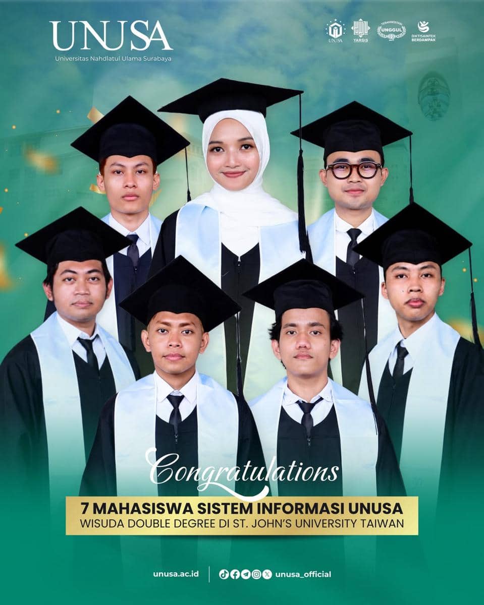 Mahasiswa UNUSA Raih Double Degree di Taiwan