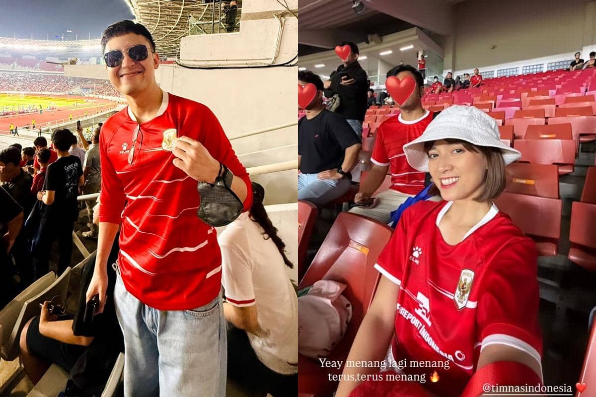 8 Potret Artis Nonton Timnas Vs Mozambik di GBK, Makin Rame!