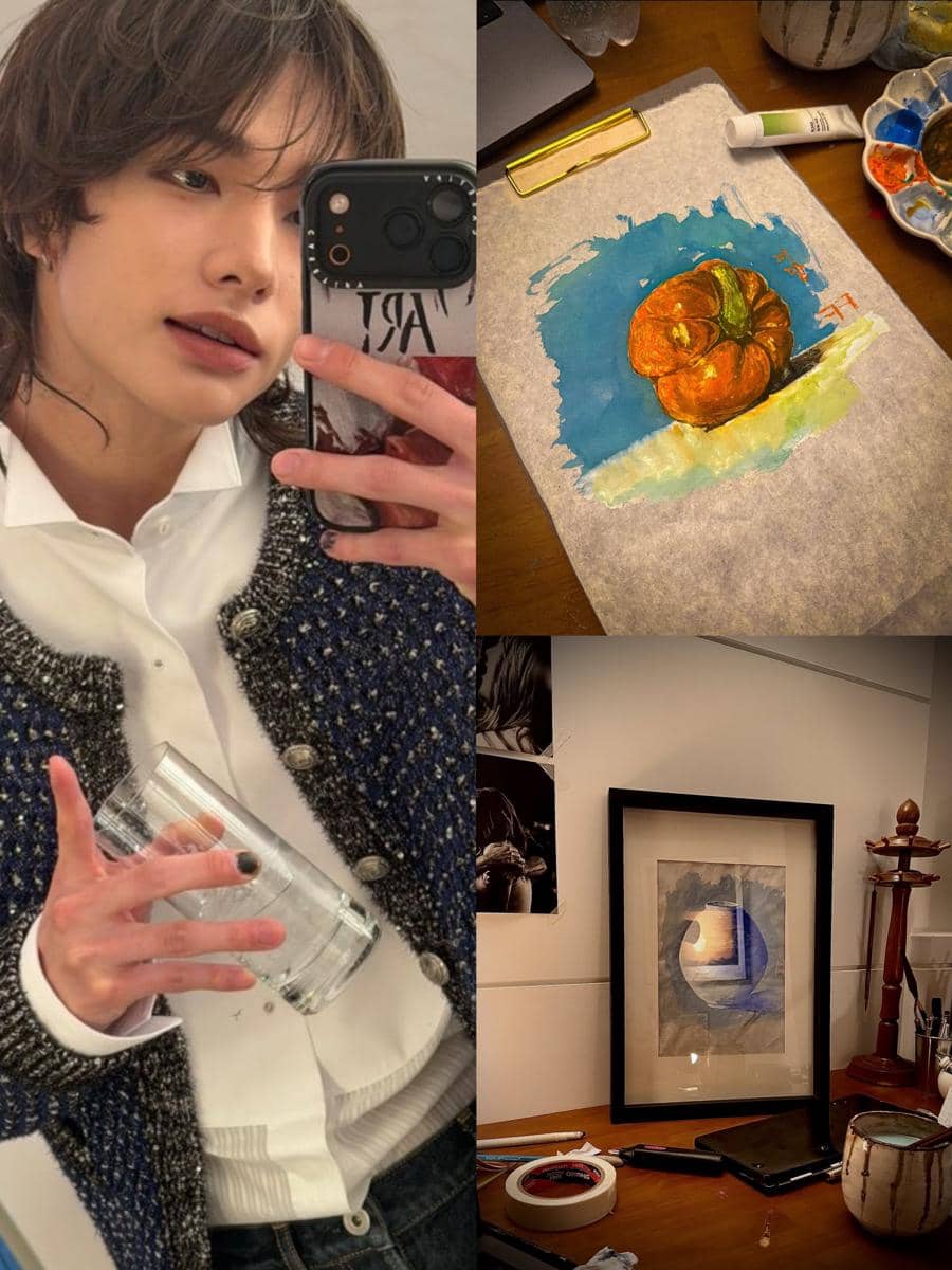 Hyunjin Stray Kids dan karya lukisannya