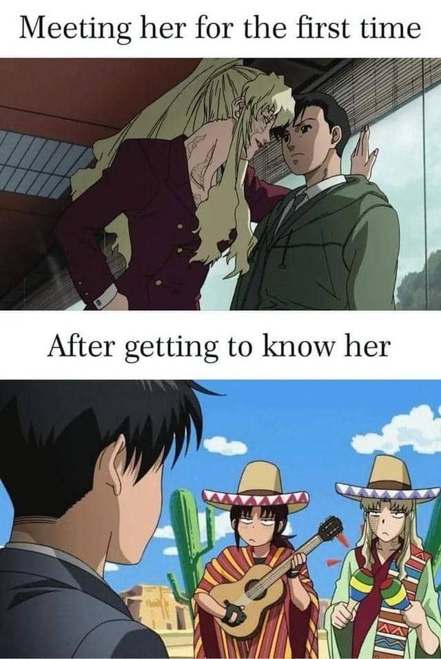 meme anime tentang momen pertama kali