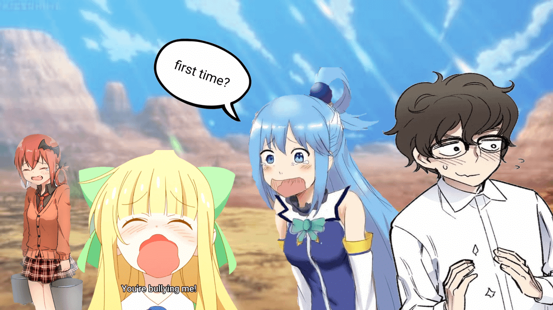 meme anime tentang momen pertama kali