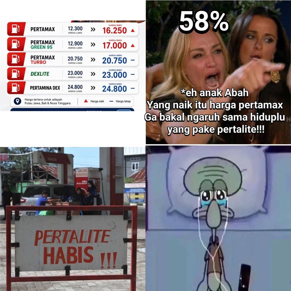 meme pertamax naik