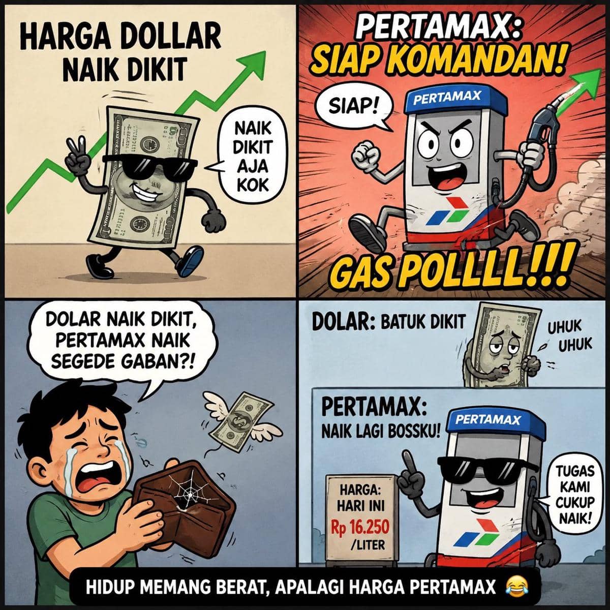 meme pertamax naik