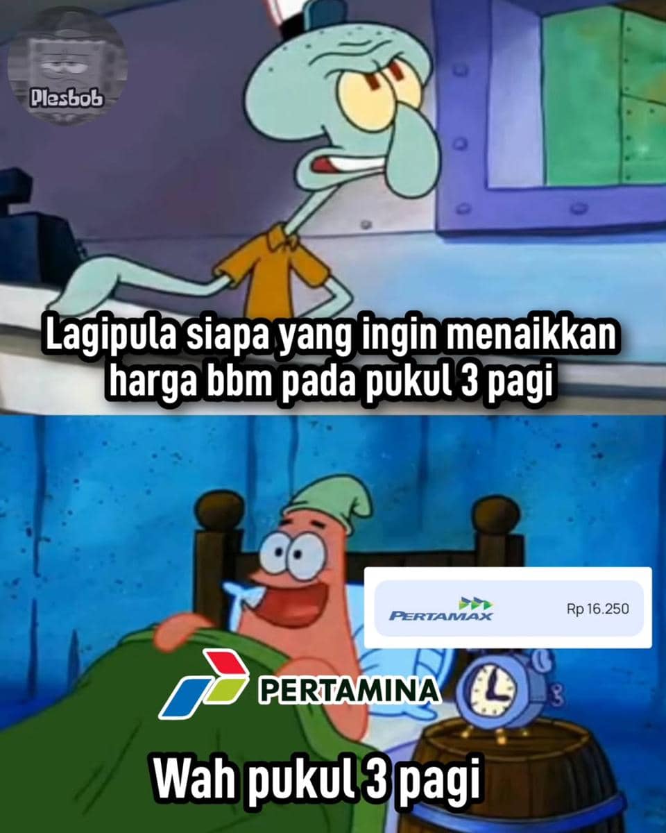 meme pertamax naik