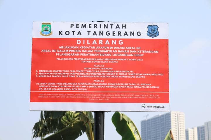 Pemkot Tangerang Segel TPS Ilegal di Pinang, Pengelola Diperiksa