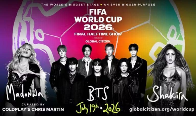 poster acara Final Halftime Show Piala Dunia FIFA 2026