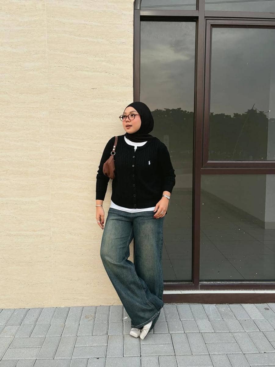 OOTD Pakai Cardigan ala Siti Rachmah