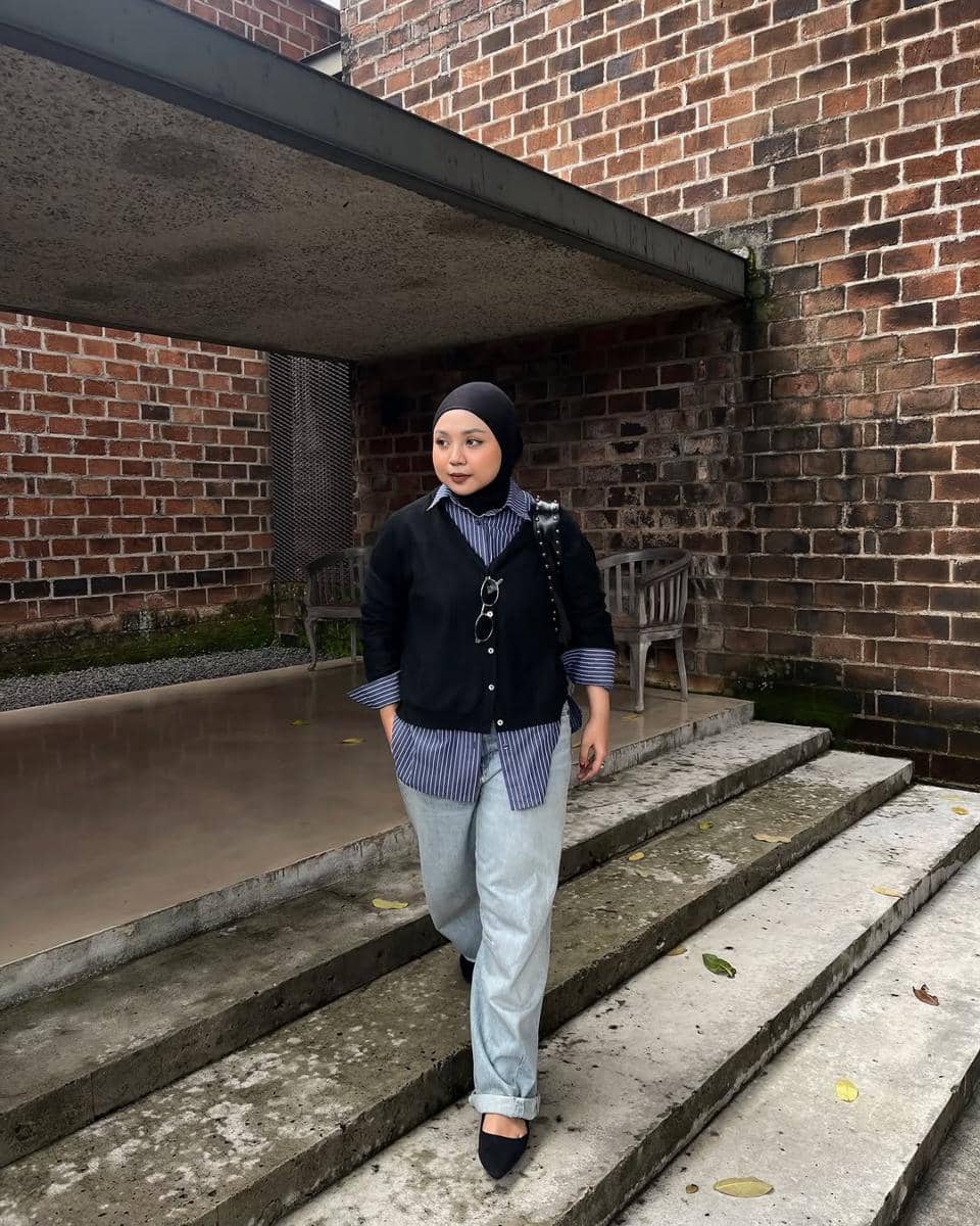 OOTD Pakai Cardigan ala Siti Rachmah