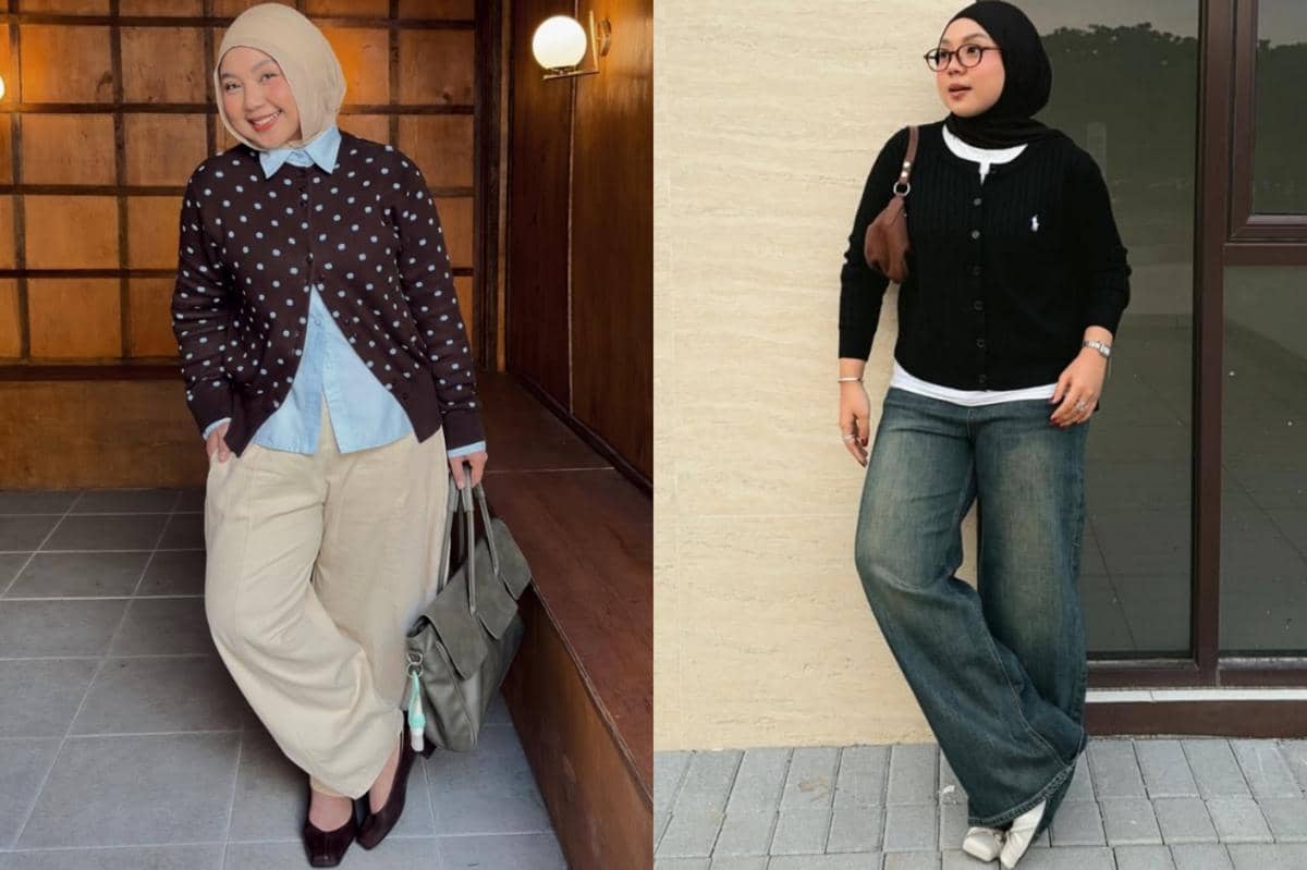 7 Mix and Match Cardigan ala Siti Rachmah, Look-nya Kekinian!