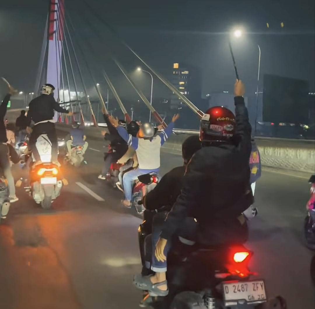 Viral Geng Motor Bawa Sajam di Pasupati, Polisi Amankan Empat Pelaku