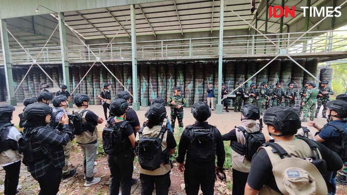 Dinas Penerangan TNI Angkatan Udara (Dispenau) menggelar acara Workshop Liputan di Daerah Konflik Bagj Jurnalis Media Massa di Brigade Parako 1 Pasgat, Jakarta Timur pada Kamis (11/6/2026) hingga Jumat (12/6/2026)