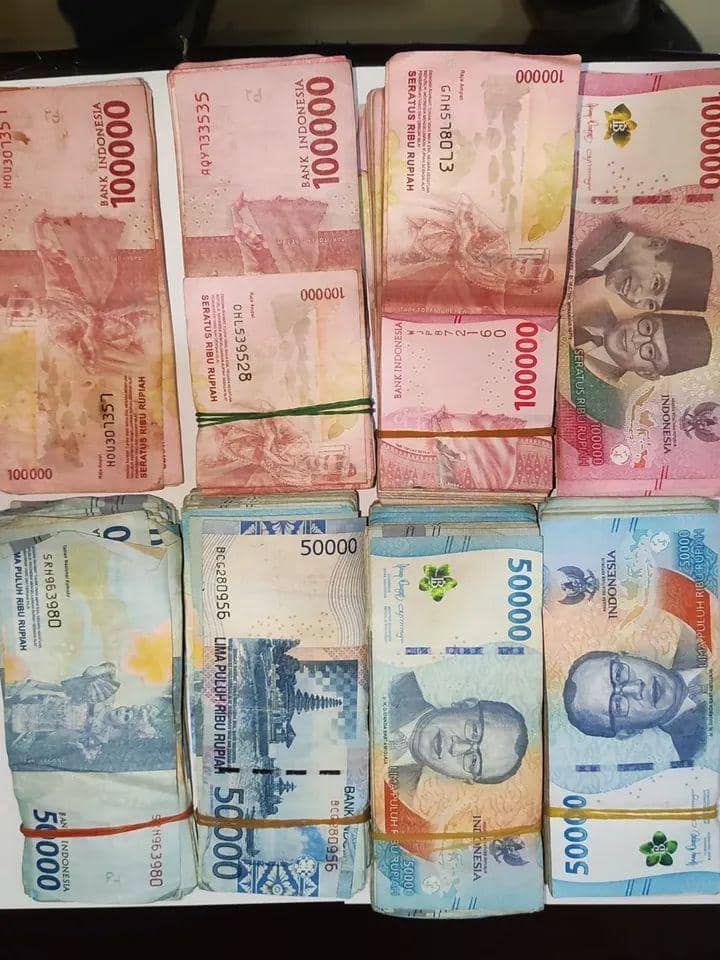 Barang bukti sisa uang panaik yang dicuri di Bantaeng. Dok. Polres Bantaeng