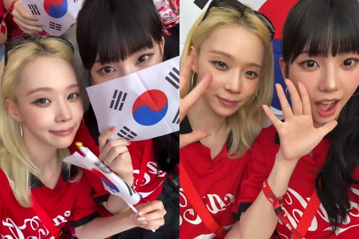 7 Momen Karina dan Winter aespa Nonton Match Korsel di Piala Dunia 2026