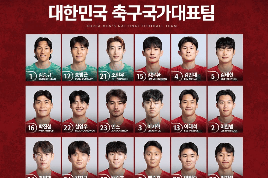 26 Akun Instagram Pemain Timnas Korea Selatan di Piala Dunia 2026