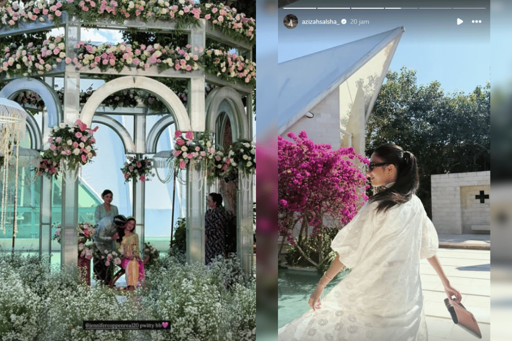 Potret Azizah Salsha hadiri acara pengajian dan siraman jelang Jennifer Coppen menikah (instagram.com/azizahsalsha_)