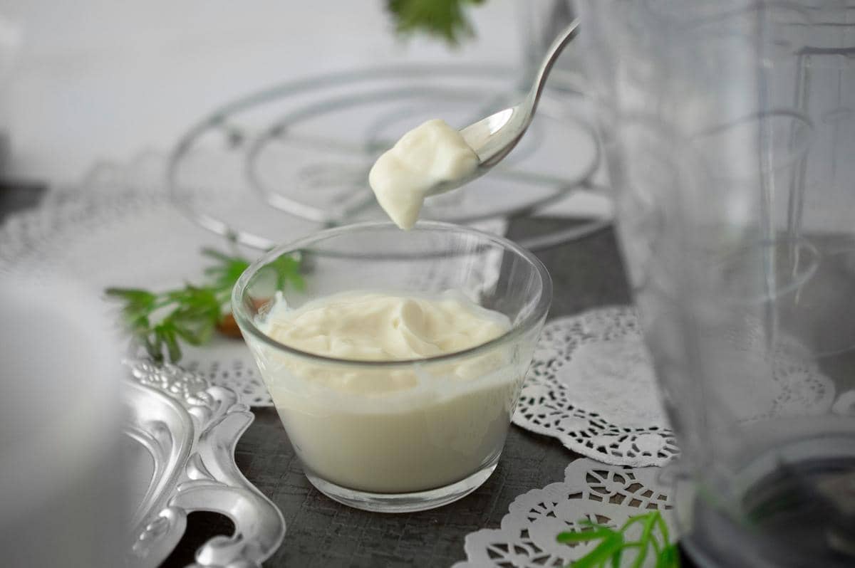 Potret semangkuk kecil yoghurt