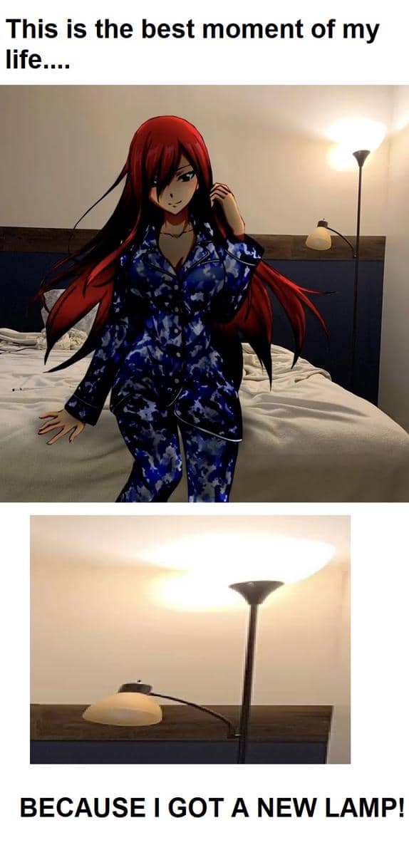 meme anime tentang lampu