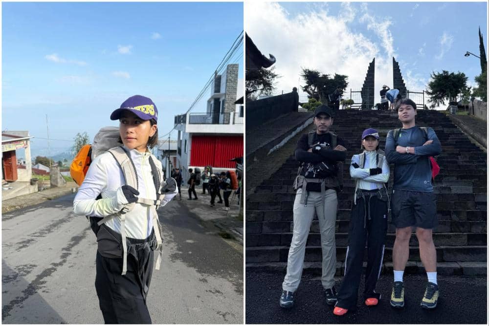 7 Potret Farida Nurhan Bersiap Mendaki Gunung Lawu, Semangat!