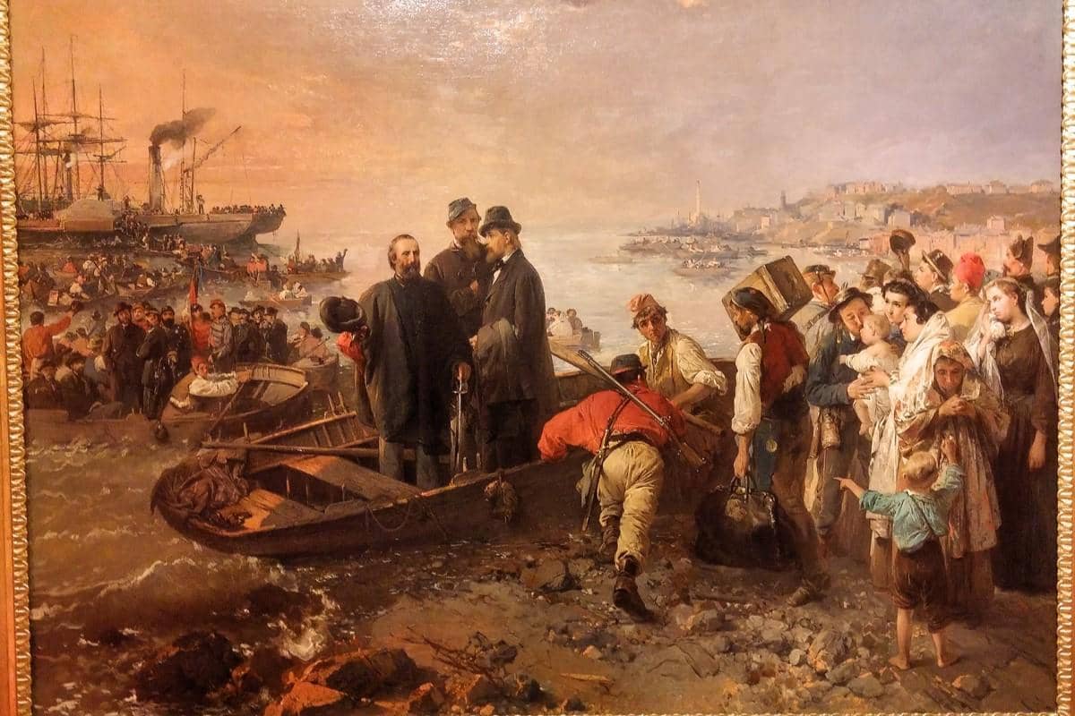 Ilustrasi yang menggambarkan salah satu fase dalam era Risorgimento di Italia