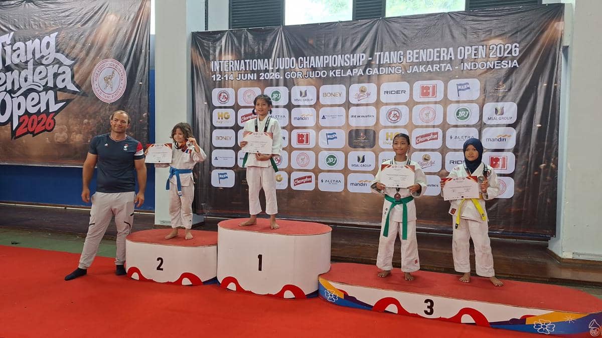 Dua Pejudo Cilik Sumut Raih Emas di Tiang Bendera Open Jakarta