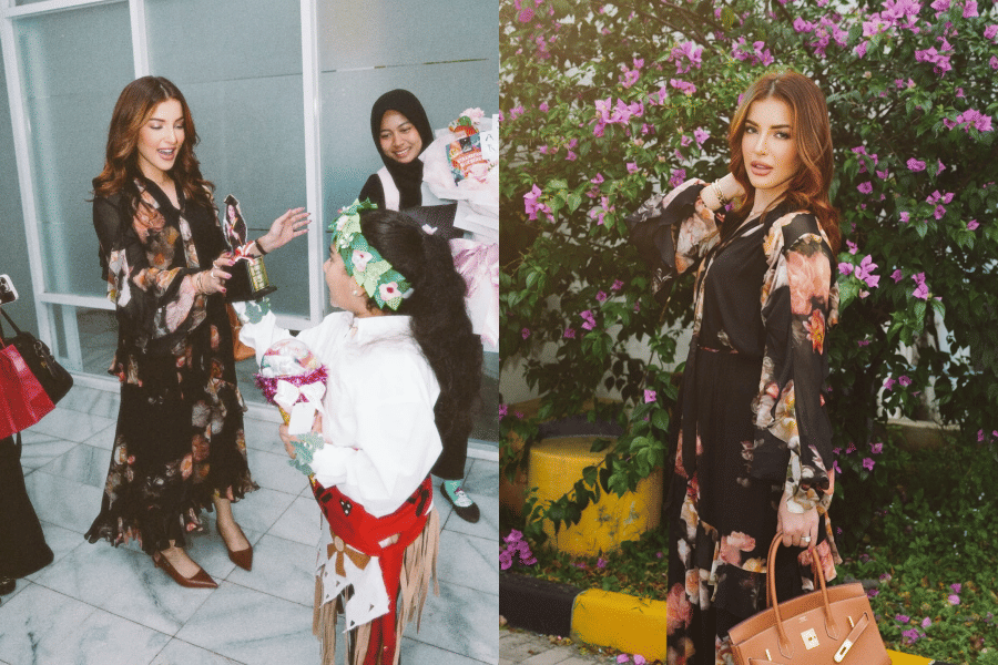 Tasya Farasya saat menghadiri kelulusan TK anaknya