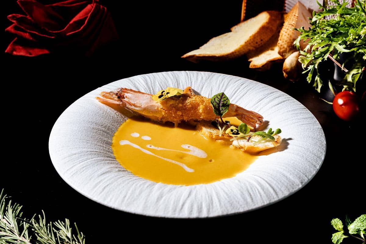 ilustrasi bisque udang