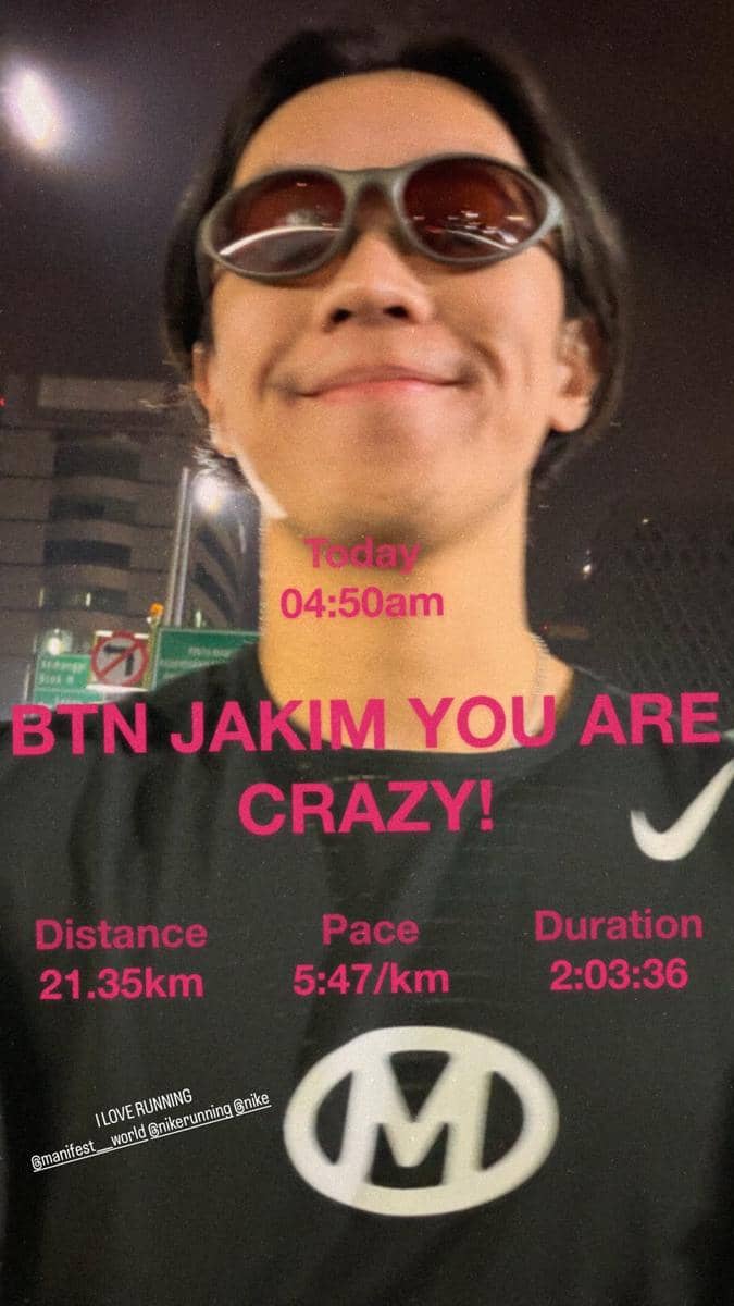 artis ikut Jakarta International Marathon Day 2 (instagram.com/brandonsalim)