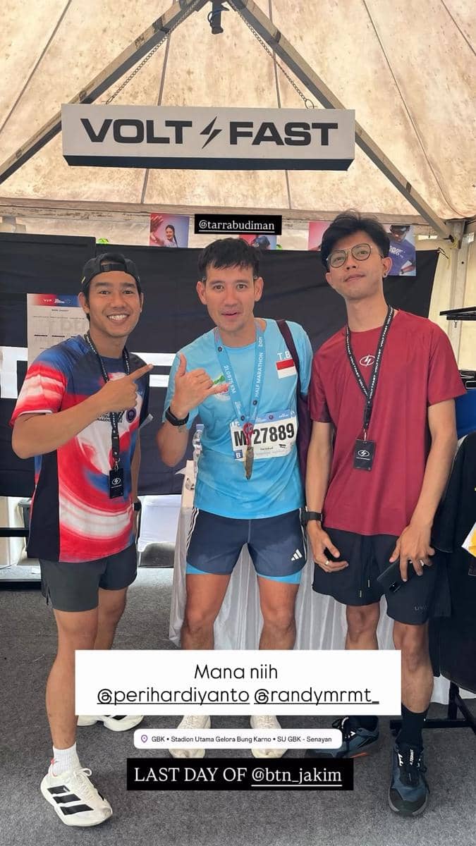 artis ikut Jakarta International Marathon Day 2 (instagram.com/tarrabudiman)