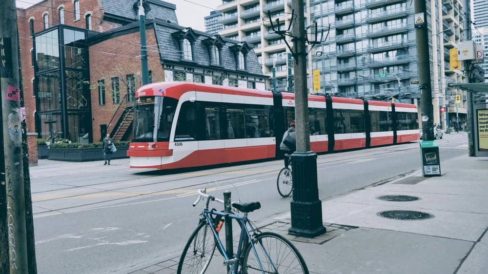 ilustrasi sistem tram di Toronto 