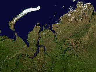 foto satelit wilayah Semenanjung Yamal 