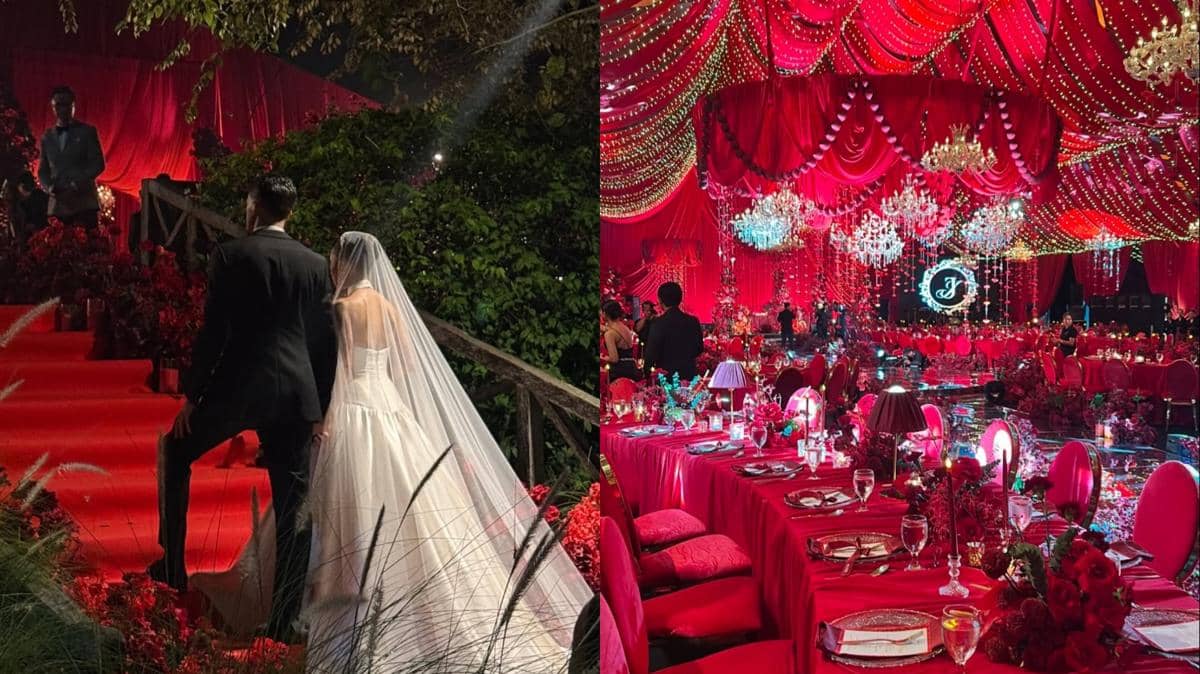Dekorasi Resepsi Jennifer Coppen dan Justin Hubner, Unik Serba Merah!