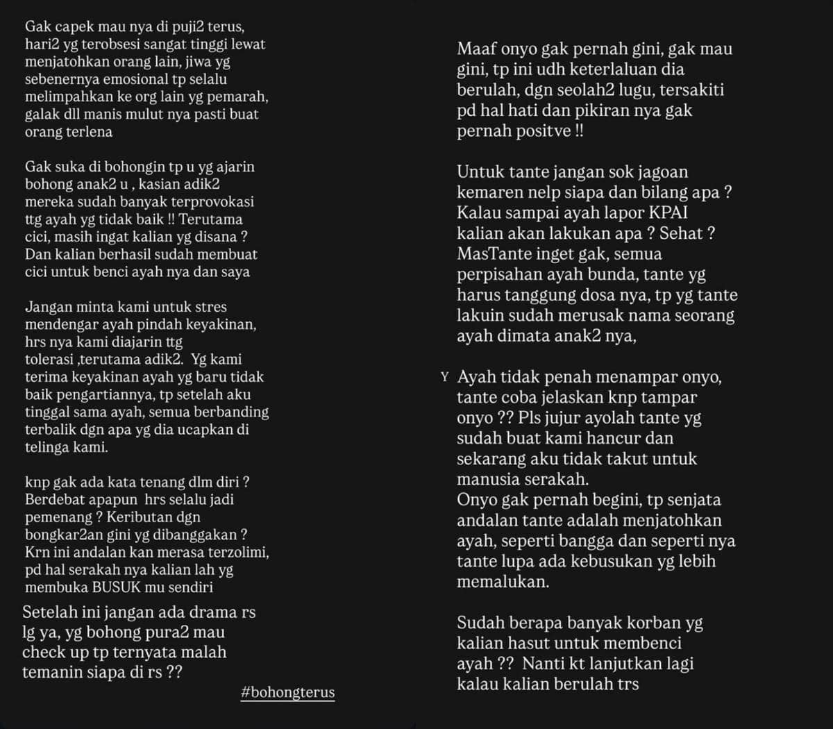 curhatan Betrand Peto Putra Onsu
