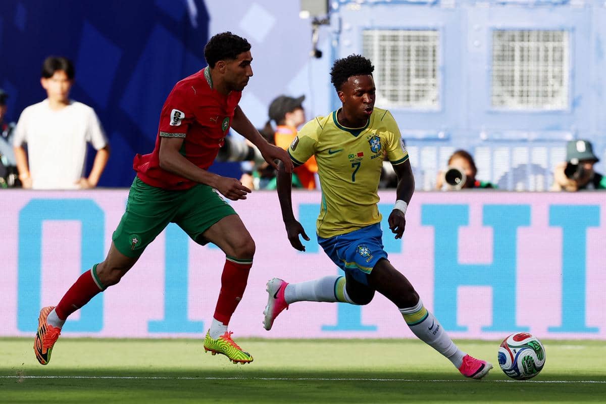 Tensi Tinggi, Brasil vs Maroko Berbalas Gol di Babak I