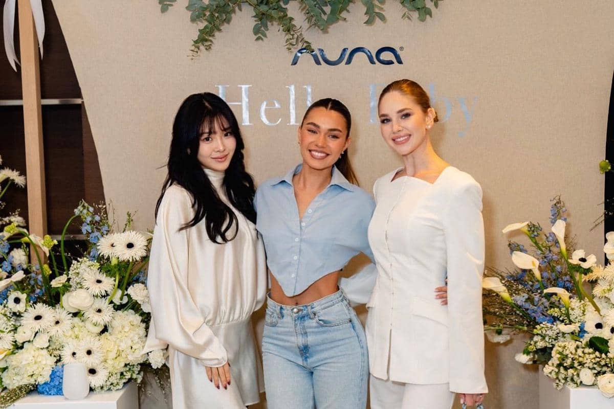 Park Sang Hyo (paling kiri) bersama para WAG seperti Noa Kirel dan Angelina Zabarna