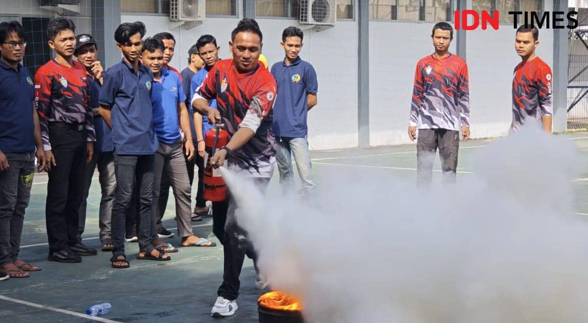 Tamping Lapas Kedungpane Semarang Dilatih Kemampuan Cegah Kebakaran