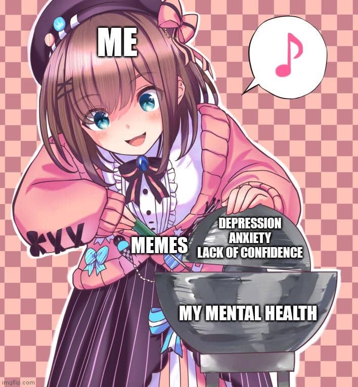 meme anime tentang kesehatan mental