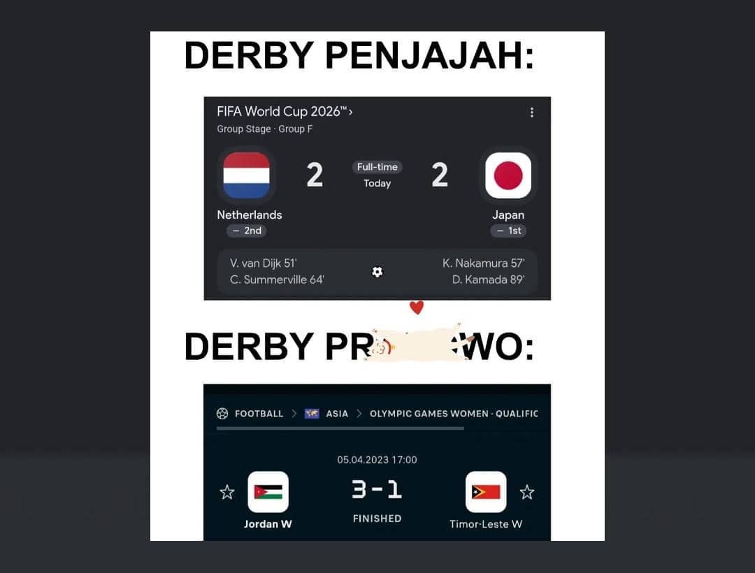 8 Meme Skor Imbang Jepang vs. Belanda dalam Piala Dunia 2026