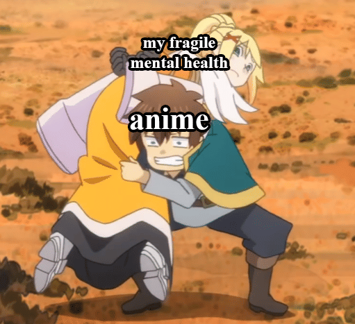 meme anime tentang kesehatan mental