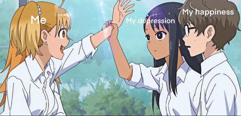 meme anime tentang kesehatan mental