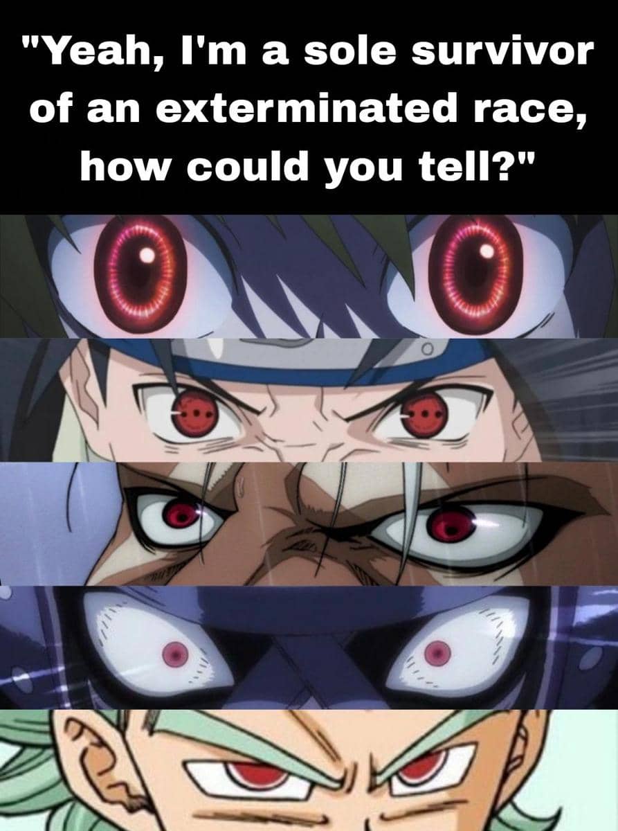 meme karakter anime mata merah