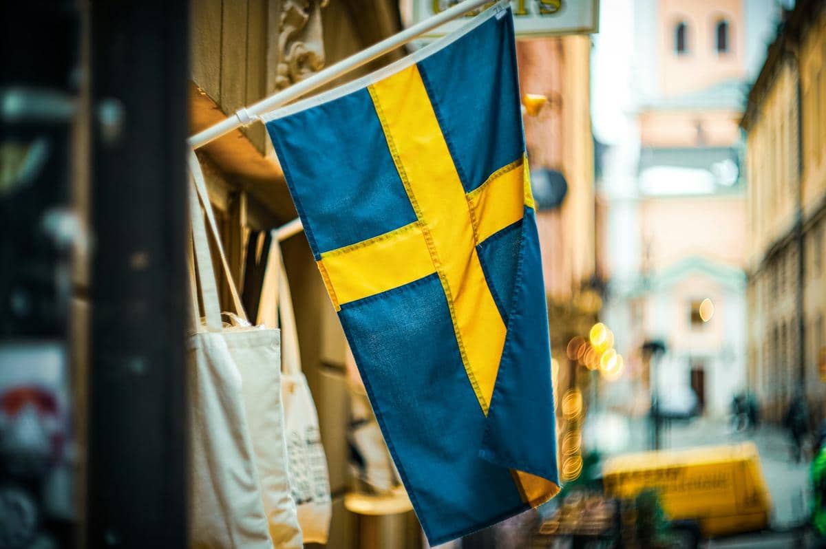 Ilustrasi bendera Swedia