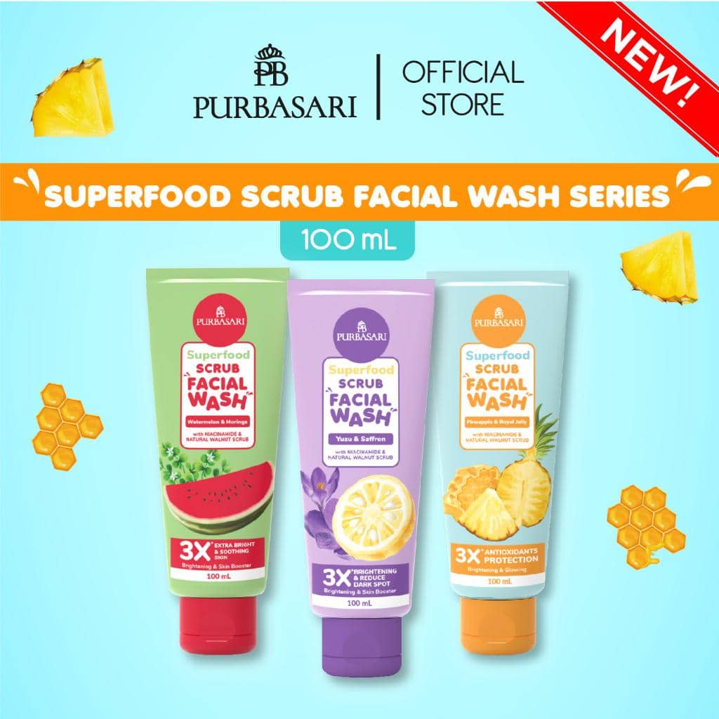 Purbasari Superfood SCRUB FACIAL WASH Series