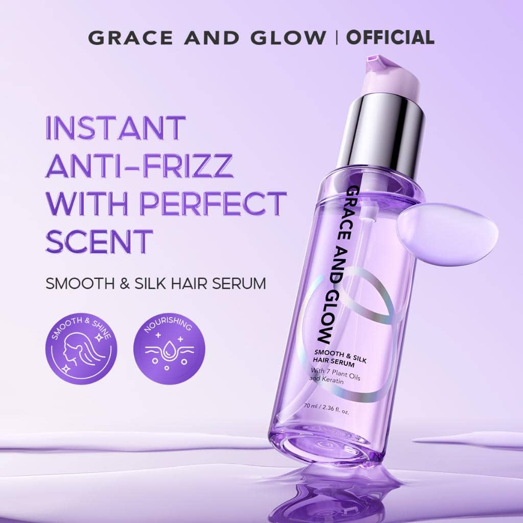 Grace and Glow Smooth and Silk Hair Serum Instant Anti-Frizz