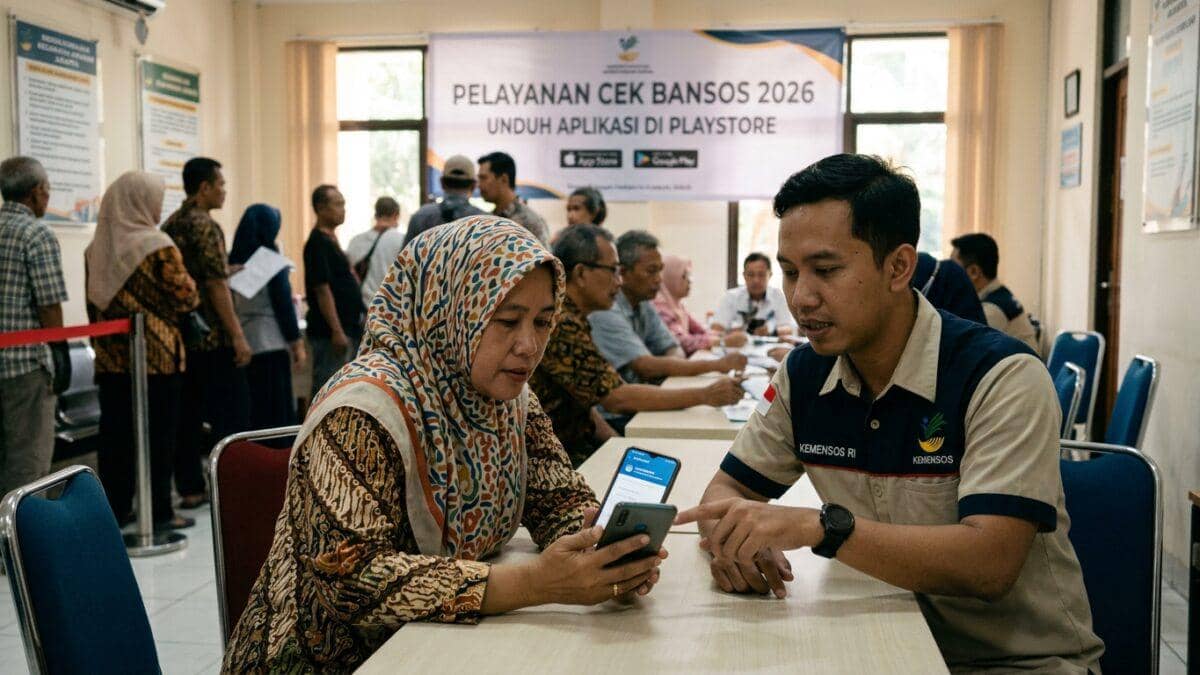 Aplikasi Cek Bansos 2026 Kemensos RI untuk pengecekan dan pengelolaan data bantuan sosial secara daring.