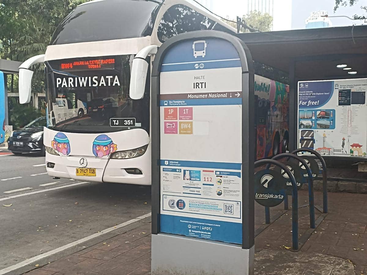 Ilustrasi Bus Transjakarta. 