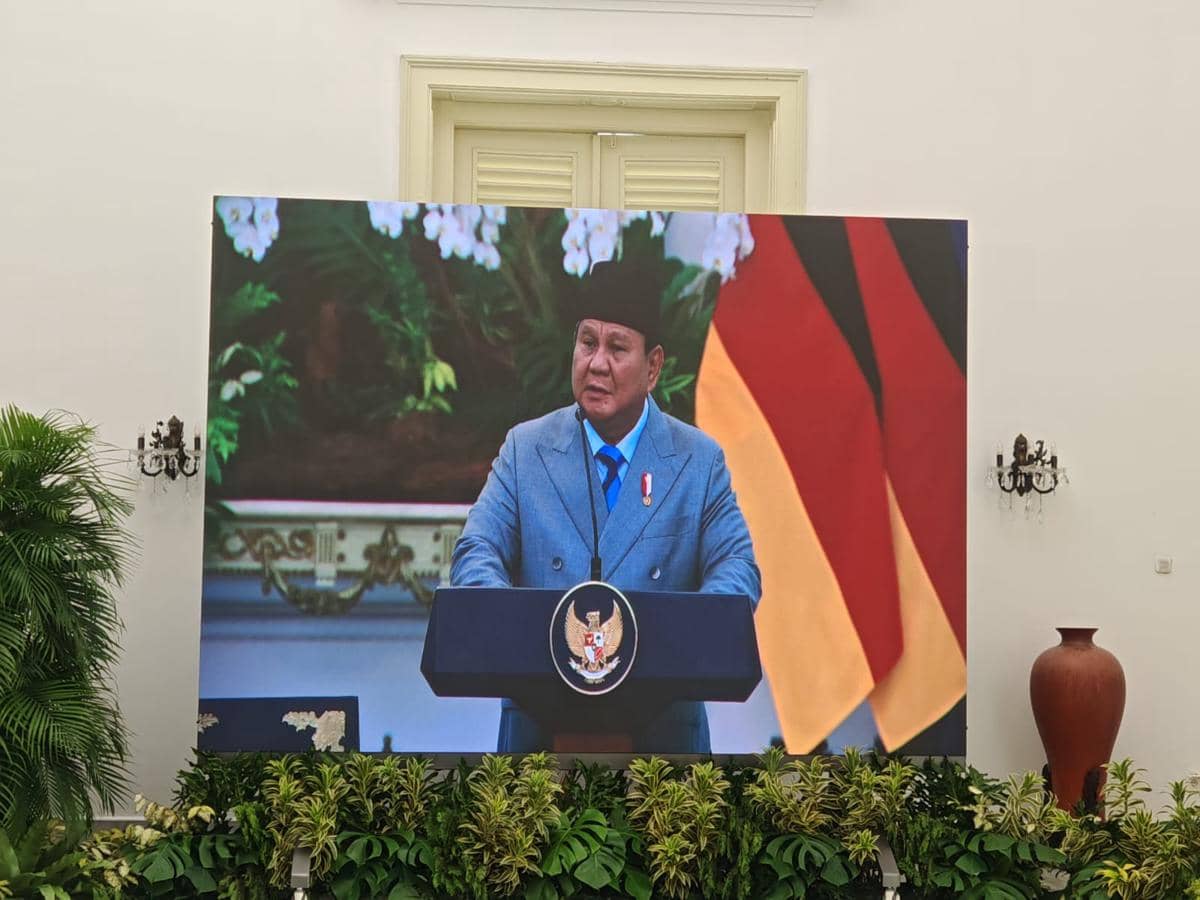 Presiden Prabowo Subianto menggelar pertemuan bilateral dengan Presiden Jerman, Frank Walter Steinmeier, di Istana Merdeka.