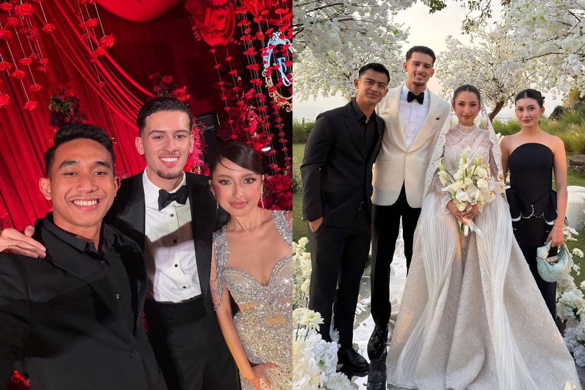 8 Potret Pemain Timnas di Resepsi Justin Hubner dan Jennifer Coppen